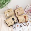 Trendy Fashion Women's Bbag New Personality Woven Handbag Temperament Kelly Bag Straw Woven Bag. 