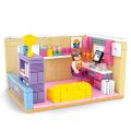 COGO Kids Pink Girls 1422 PCS Multifunctional 6 in 1 Joyful Villa house Lego bricks building blocks Kids Toys. 