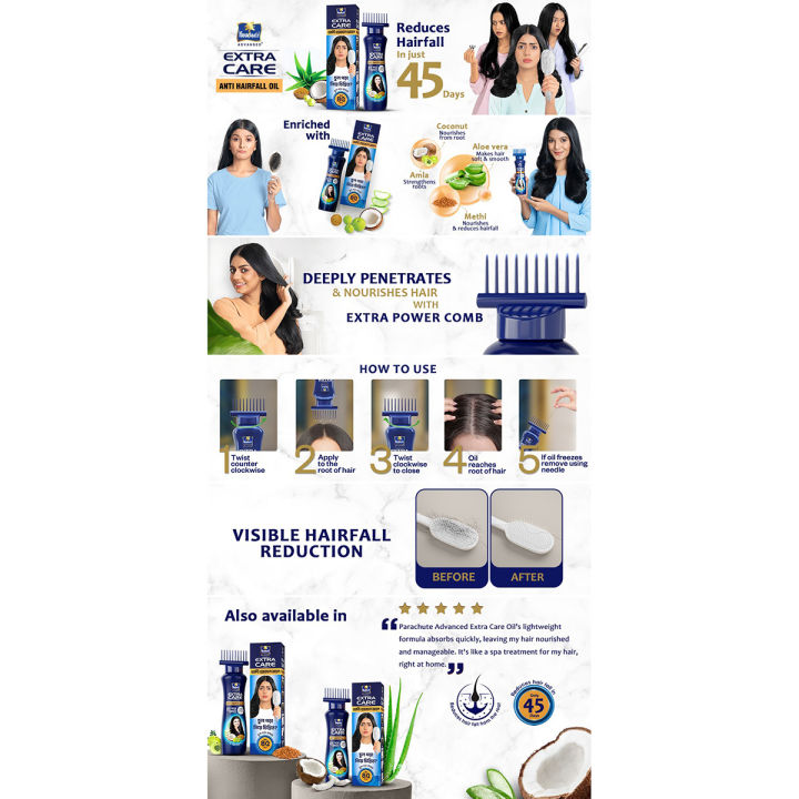 Parachute%20Hair%20Oil%20Anti%20Hairfall%20Oil%20Extra%20Care%2075ml%20(Root%20Applier)%20-%20Image%202