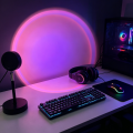1PC Adjustable Sunset Projector Lamp, USB Rainbow Night Light for Bedroom, Living Room, Party, Photography Decor. 