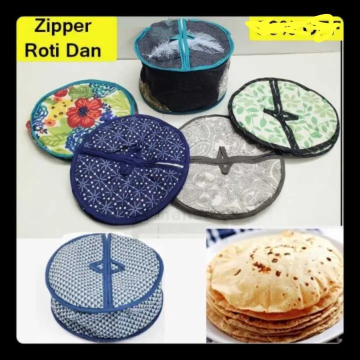 Zupper Roti Cotton Zip Roti Box – Reusable Roti Storage Pouch with Zipper | Random ...