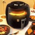 Kangaroo Australia Air Fryer Oven Digital Display With Touchscreen 6.5 Leter Large capacity Airfryer Cooker 200 Recipes Xl Air Fryer Basket 1300w Power Multifunction Healthy Oil Free Oven Stainless Steel. 