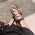 Gothic Bat Long  Fishnet Stockings Women Harajuku Alternative Mesh Bat Tights Lingerie Skin Thigh High Garters Hosiery. 