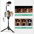 Smartphone Video Vlogging Kit with LED Light, Phone Holder, Microphone, Tripod, TECELKS YouTube Starter Kit for iPhone/Android, Content Creator Kit for Video Recording Vlogging. 