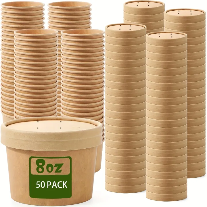 25/50%20Pack%20235ml/8oz%20Paper%20Soup%20Containers%20with%20Lids%20Disposable%20Food%20Containers%20Kraft%20Ice%20Cream%20Bowls%20Soup%20Cup%20Ice%20Cream%20Cups%20-%20Image%207