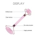 Jade Roller Gua Sha Set - Natural Rose Pink Color jade roller gua sha and Jade Facial Massager for Anti-Aging, Face Slimming, Lifting, Wrinkle Reduction, and Double Chin Removal - Gua sha Beauty Care Tool GuaSha Jade Roller. 
