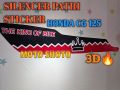 Honda CG 125 Silencer Patri Sticker 3D 2021. 