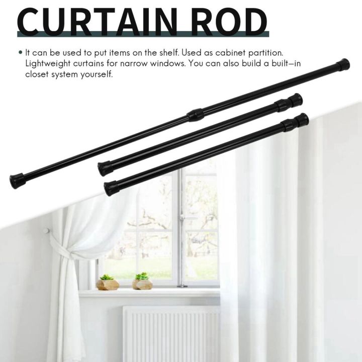 1/2PCS Shower Curtain Rod Adjustable Without Punching Drapes Pole Storage Bedroom Wardrobe Balcony Telescopic Rods Divider