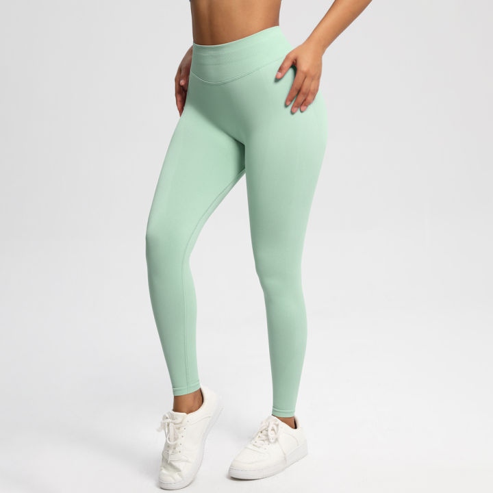 Women's%20Solid%20Color%20High%20Waist%20Sports%20Leggings%20High%20Stretch%20Seamless%20Yoga%20Leggings%20Ladies%20Sportswear%20for%20Indoor%20Outdoor%20Pants%20-%20Image%203