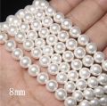 3mm,4mm,6mm,8mm and 10mm Off White Imitation Pearl Beads Round Freshwater Natural Shell Pearl Loose Bead For Jewellery Making DIY Bracelet Necklace. 