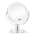 Table Vanity Magnifying Makeup Mirror Double Sided 1X 2X Magnification Cosmetic Compact Mirror Transparent Portable Handheld. 