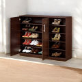 Andormahal Stylish Shoe Rack With Two Door & Multiple Shelves made of Melamine laminated board.