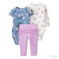 2026 Newborn Baby Clothes Set Soft Cotton Bodysuits+Pants 3Pcs/Lot Baby Boy Outfits InFant Cartoon Baby Clothing Set 6-24M.