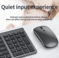 Jomaa Slim Rechargeable Bluetooth Keyboard and Mouse Set for Laptop Computer 2.4G USB Wireless Keyboard and Mouse Combo. 
