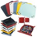PU Leather Tray in 2 Sizes Jewelry Tray Glossy Leather Desk Organizer Leather Catchall Tray for Jewelry/Key/Coin/dice Etc..