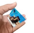 Islamic Religious & Spiritual Triangular Prism Showpiece Crystal Glass in Pyramid Shape Islamic Showpiece for Car Dashboard, Home Decor & Official Gifting Purpose. 