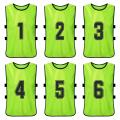 6/12PCS Kid's Football Pinnies Quick Dry Soccer Jersey Youth Sports Scrimmage Basketball Team Training Numbered Bibs Sports Vest.
