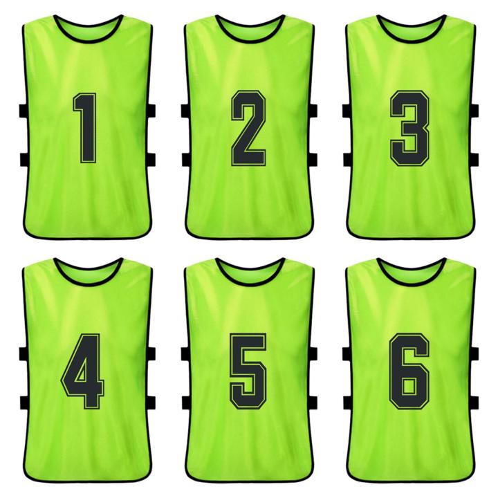 6/12PCS%20Kid's%20Football%20Pinnies%20Quick%20Dry%20Soccer%20Jersey%20Youth%20Sports%20Scrimmage%20Basketball%20Team%20Training%20Numbered%20Bibs%20Sports%20Vest%20-%20Image%202