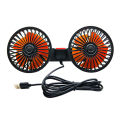 Car Fan 360° 3-speed Car Seat Back Cooling Fan USB Charge Dual Head Fan Adjustable Rotation Neck Cooler for Car Home Accessories. 