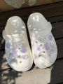 12 cute style transparent purple Bear garden shoes Shoe accessories DIY shoe flower, women's beach shoes decorative buckle.