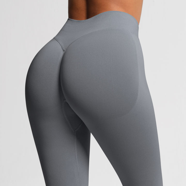 Women's%20Solid%20Color%20High%20Waist%20Sports%20Leggings%20High%20Stretch%20Seamless%20Yoga%20Leggings%20Ladies%20Sportswear%20for%20Indoor%20Outdoor%20Pants%20-%20Image%206