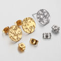 10pcs Stainless Steel Embossing Ear Studs Earring Posts Set for Earrings Piercing Jewelry Making DIY. 