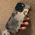 Luxury Lace Florals Graphic Phone Case For iPhone 15 14 13 12 11 Pro Max XS X XR 7 8 Plus SE 2022 Shockproof Matte Bumper Cover. 
