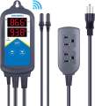 Inkbird ITC-306A WiFi Temperature Controller, Wi-Fi Aquarium Thermostat Heater Controller 120V~1200W Temperature Control with Two Probes only for Heater Aquarium. 