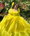 Customized Organza Barbie Dress Maxi for Girls Available in All Colours. 