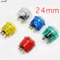 5V LED Illuminated Arcade Light Push Button 30mm/24mm Clear Plastic Coin Operated Joystick Game Button for DIY Arcade Machine. 
