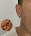 RajBi💕= Hoop Earring One PCs Gold Endless For Man. 