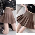 Spring Summer Lady Solid Color Slim Fit Mini Skirts Female Comfortable Elastic Zipper Skirts Girls High Waisted JK A-line Skirts. 