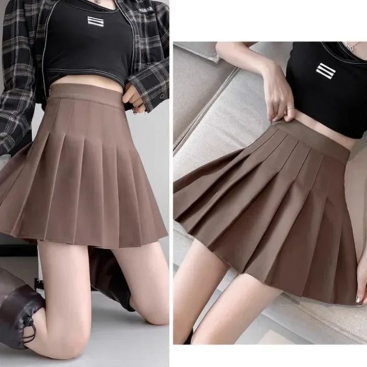 Spring%20Summer%20Lady%20Solid%20Color%20Slim%20Fit%20Mini%20Skirts%20Female%20Comfortable%20Elastic%20Zipper%20Skirts%20Girls%20High%20Waisted%20JK%20A-line%20Skirts%20-%20Image%202