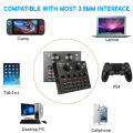 V8 V8S Audio Mixer USB External Headset Microphone Webcast Personal Live Broadcast Sound Card For Phone Computer. 