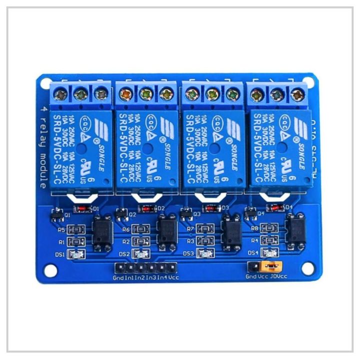 5V 4 Channel Relay Module | 5V DC 4CH Relay Module with Optocoupler