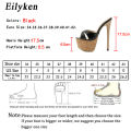 Eilyken Summer Extreme Platform High Heels Slippers Women's Chunky Ladies Brief Slingback Peep-toe Mules Slides Shoes Size 42. 