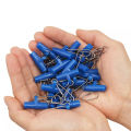Heavy Duty Fishing Line Sinker Slides Blue Plastic Head Swivel with Duo-lock Nice Snap Fishing Sinker Slider 25pcs.