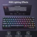 Kemove Mechanical Gaming Keyboard TMKB T63 ARGB Wired, Wireless 2.4GHz and Bluetooth Red Switches 60% Mechanical Gaming Keyboard. 