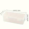 2pcs Large Capacity Transparent Plastic Pencil Boxes, Portable Tension Mount Storage Organizer for Oil Pastels, Crayons. 