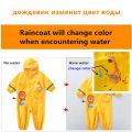 1-10 Years Old Children Raincoat Kids Boys Girls Waterproof Jumpsuit Hooded One-Piece Cartoon Dinosaur Baby Rainwear And Pants.