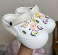 New Premium EVA Rubber High Heel Crocs With Cute Charms Ultra Comfortable & Durable Cushioned For Girls & Ladies.