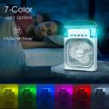 Mini Air Coolet Fan With Seven Colors LED Light, Humidifier, Mist Making System With Perfume Dispenser. 