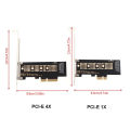 M.2 NVME SSD  to PCIe 4.0 Adapter Card 64Gbps M-Key PCIe4.0 X1 X4 For Desktop PC PCI-E GEN4 Full Speed. 