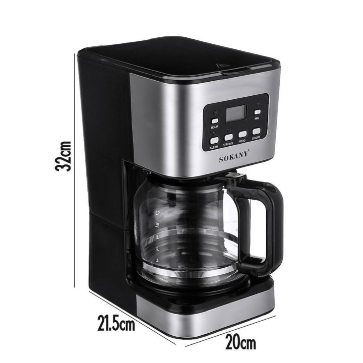 Sokany 12 Cup Digital Automatic Coffee Maker | Daraz.com.np