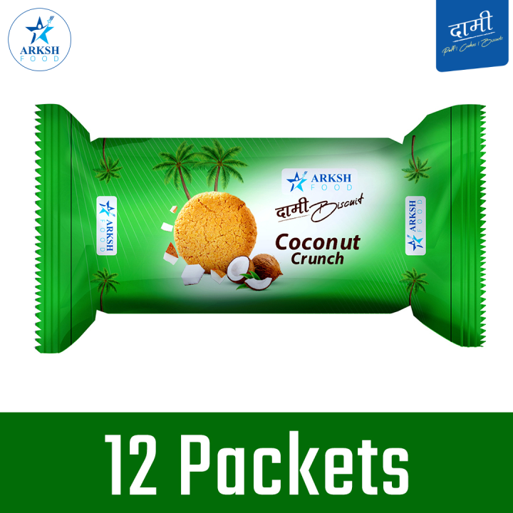 Arksh Food Dami Biscuit (Coconut) - 25gm x 12 Packets