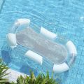 Minimalist Swim Ring Vacation Pool Float for Adults Inflatable Pool Lounger Sequin Floating Raft for Infinity Pool Photo Prop.
