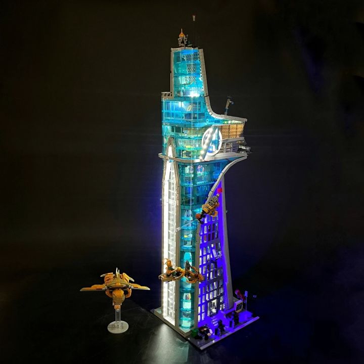 LED Light Compatible For Avengers Tower 76269 Building Blocks Remote Control Lamp (Not Include Building Blocks) Christmas Gift