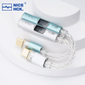 NICEHCK NK1 MAX Adapter Cable CX31993 Decoding Chip MAX97220 OP-AMP HiFi Portable Type-C 3.5mm DAC Amplifier Silver-Plated Wire. 