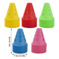 10piece Roller Skating Pile Hollow Windproof For Quick Set Up And Easy Storage Soccer Training Cone pink.