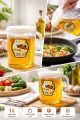 1 Liter Premium Plastic Oil Jug with Measurement Scale & Lid – Leak Proof Cooking Oil Container. 